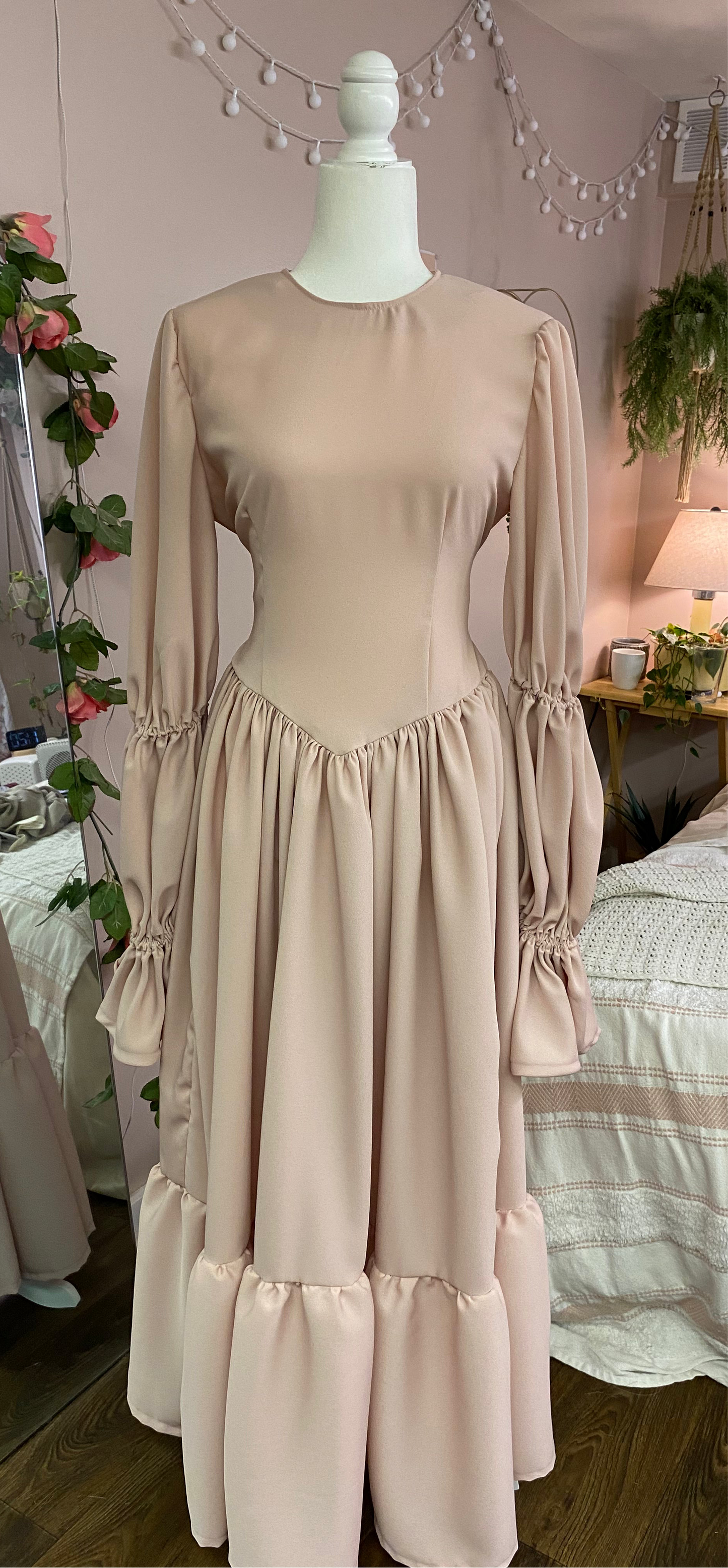 Victorian style full coverage maxi dress